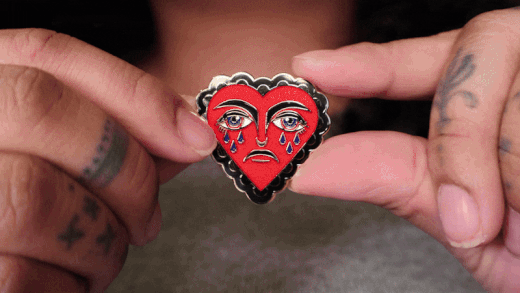 Crying Heart - Enamel Pin