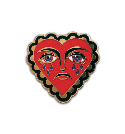 Crying Heart - Enamel Pin