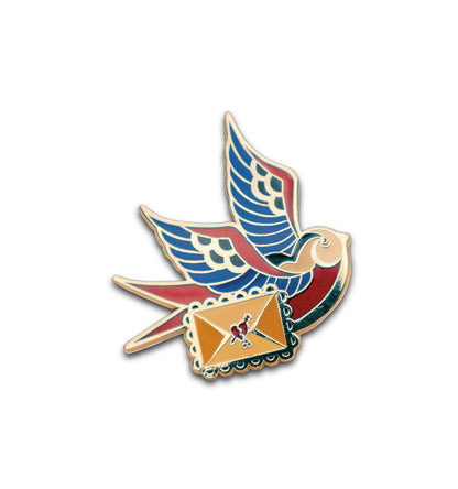 Scarlet Sparrow - Enamel Pin