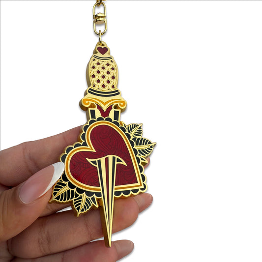 The Heart Dagger Keychain